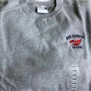 Men’s Bar Harbor Maine Embroidered Crewneck Sweatshirt - Gray XL